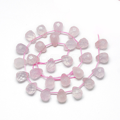 Natural Rose Quartz Beads Strands G-R435-15H-1