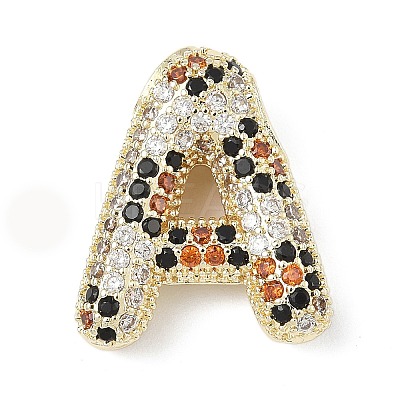 Brass Micro Pave Cubic Zirconia Pendants KK-Z108-01G-1