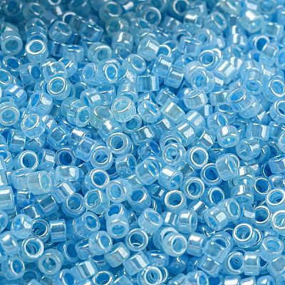 Electroplate Transparent Glass Seed Beads SEED-S042-16A-02-1