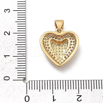 Rack Plating Brass with Cubic Zirconia Pendants KK-Q017-04B-G-1