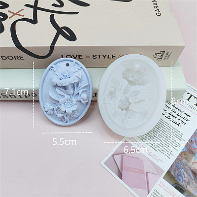Flower Pendant DIY Food Grade Silicone Mold PW-WG25212-03-1