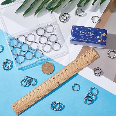 120Pcs 6 Styles 304 Stainless Steel Open Jump Rings STAS-SC0006-13-1