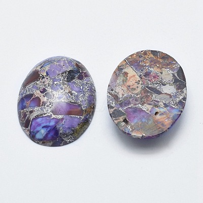 Silver Line Regalite/Imperial Jasper/Sea Sediment Jasper Cabochons X-G-E464-42I-1