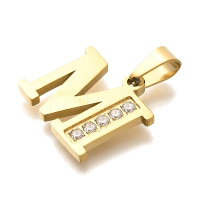 Ion Plating(IP) 304 Stainless Steel Rhinestone Pendants STAS-U035-01G-M-1
