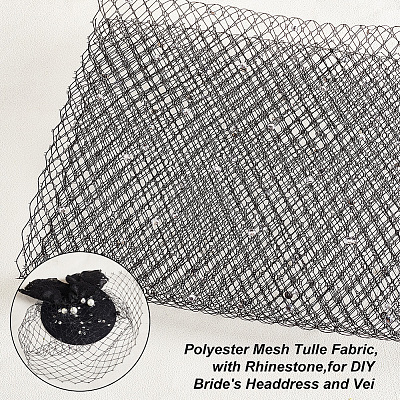 Polyester Mesh Tulle Fabric FIND-WH0126-389A-1