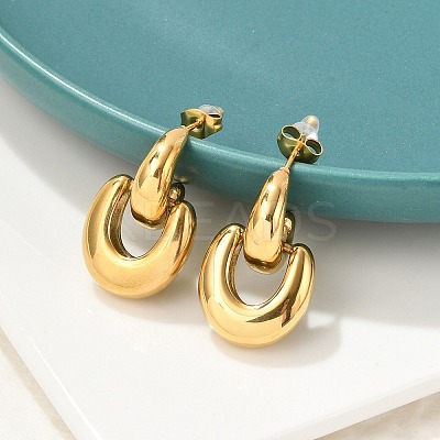 304 Stainless Steel Stud Earrings EJEW-M073-04G-02-1