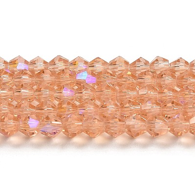 Transparent Electroplate Glass Beads Strands LS-GLAA-F029-4mm-D15-1