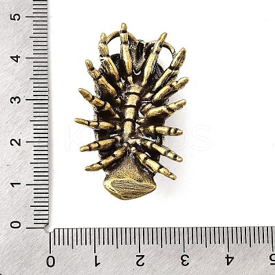 Brass Isopoda Miniature Figurines Statues for Home Office Desktop Ornament KK-S335-03AB-B-1