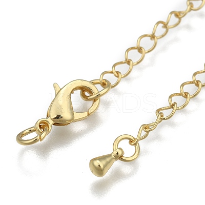 Long-Lasting Plated Brass Chain Extender KK-F711-09G-1