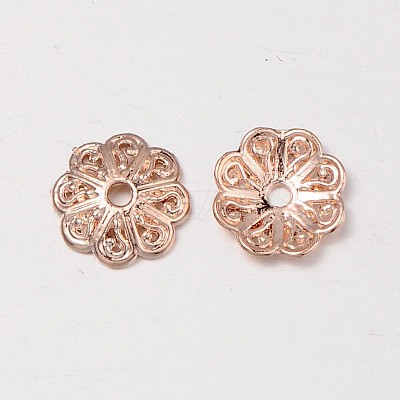Nickel Free & Lead Free Alloy Flower Bead Caps LS-PALLOY-J514-18RG-FF-1