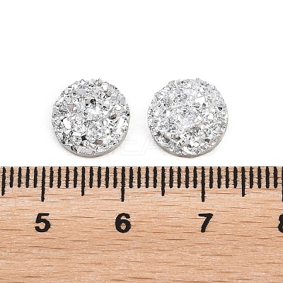 Resin Imitation Druzy Quartz Cabochons RESI-E013-03F-10MM-1-1