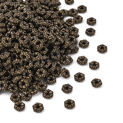Tibetan Style Alloy Spacer Beads TIBEB-S039-019AB-NR-1
