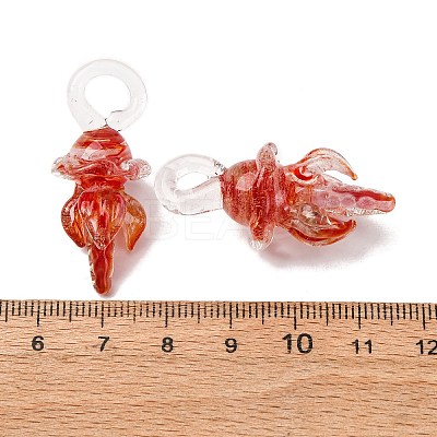 Handmade Lampwork Pendants LAMP-K039-31G-1