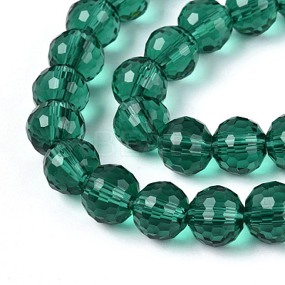 Transparent Glass Bead Strands GLAA-R095-10mm-39-1