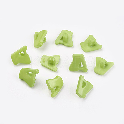 Acrylic Shank Buttons X-BUTT-E028-06-1
