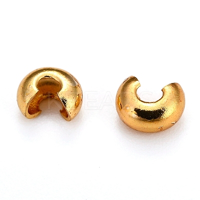 Brass Crimp Bead Covers X-KK-I681-13A-1