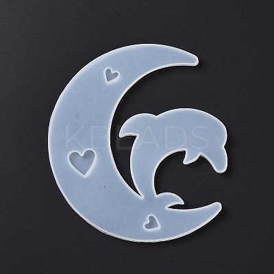 DIY Animal on the Crescent Moon Big Pendant Silhouette Silicone Molds LS-DIY-F125-04-1