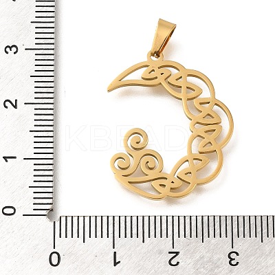 304 Stainless Steel Pendants STAS-R131-04G-1
