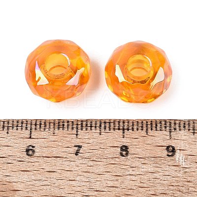Transparent Acrylic European Beads OACR-E033-25J-1