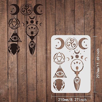 Large Plastic Reusable Drawing Painting Stencils Templates DIY-WH0202-156-1