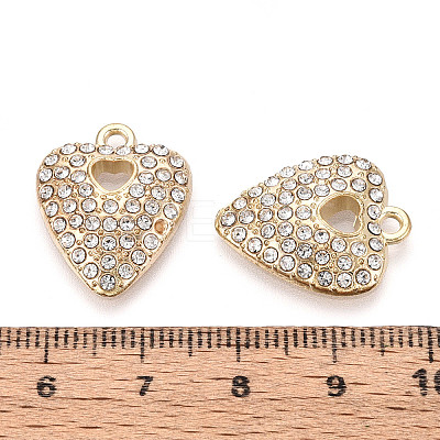 Alloy Rhinestone Pendants FIND-N008-12KCG-01-1