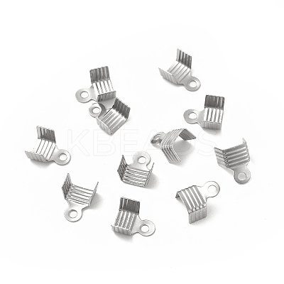 Tarnish Resistant 304 Stainless Steel Folding Crimp Ends LS-STAS-P319-01P-1