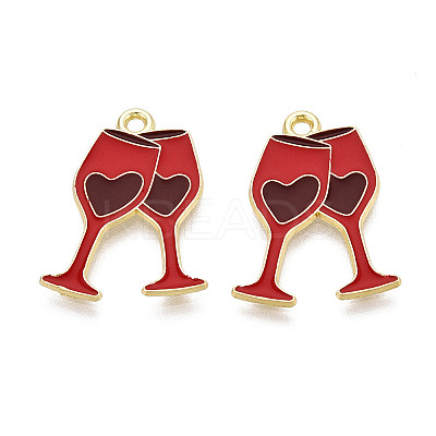 Valentine's Day Alloy Enamel Pendants ENAM-T023-17A-1
