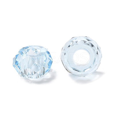 Transparent Resin European Beads RESI-B020-05D-1