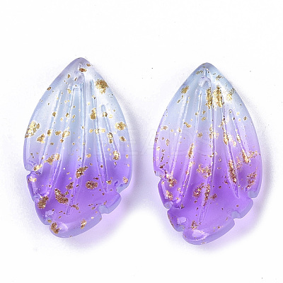 Two Tone Transparent Spray Painted Glass Pendants GLAA-T017-03A-B02-1