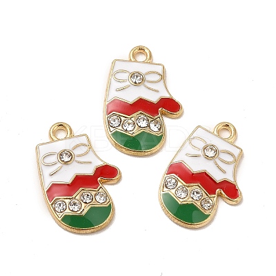 Christmas Alloy Enamel Pendants ENAM-M053-10G-1