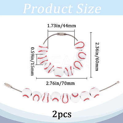 16mm Round Sport Ball Wooden Beaded Embellishments FIND-WH20003-42D-1