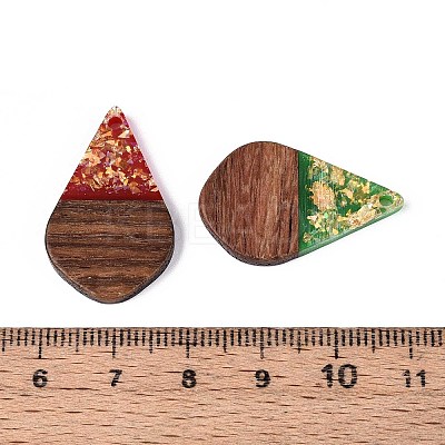 Opaque Resin and Walnut Wood Pendants RESI-T060-10M-1