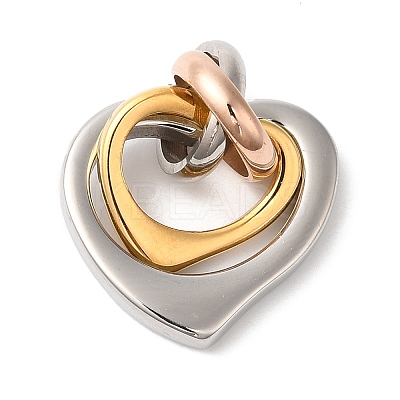 Ion Plating(IP) 304 Stainless Steel Pendants STAS-Q244-08MC-1