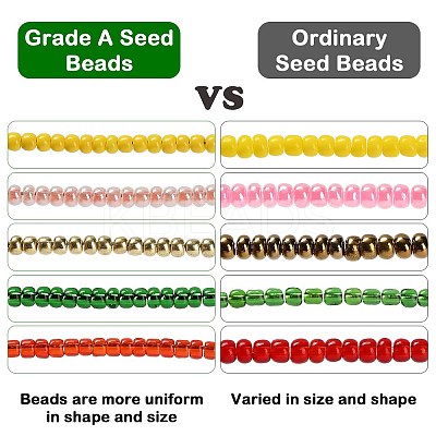 12/0 Grade A Baking Paint Glass Seed Spacer Beads X-SEED-Q009-FJX26-1