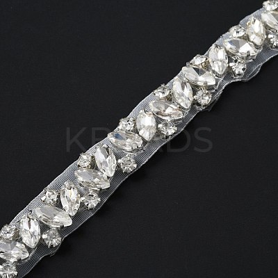 Glass Crystal Hotfix Rhinestone Trimming DIY-WH0343-87-1
