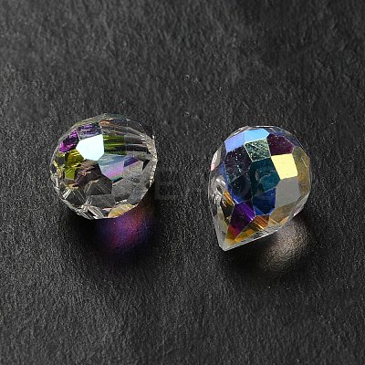 Electroplated Glass Beads GLAA-K062-01A-FR05-1