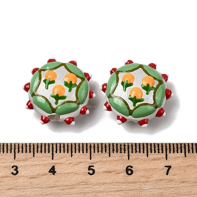 Baking Paint Glass Enamel Beads LAMP-K039-34C-1