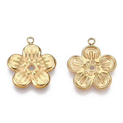 304 Stainless Steel Pendants STAS-T060-44G-1