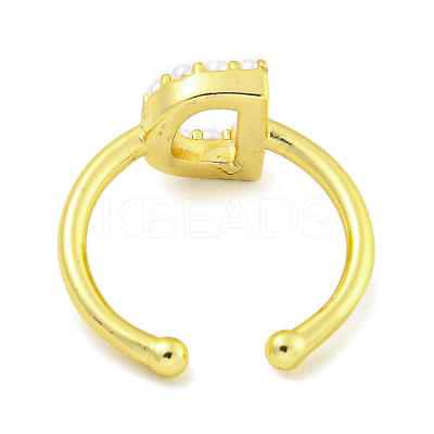 Rack Plating Brass Open Cuff Rings for Women RJEW-F162-01G-D-1