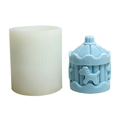 3D Merry Go Round DIY Food Grade Silicone Candle Molds PW-WG79364-01-1