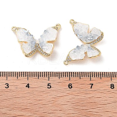 Brass Micro Pave Clear Cubic Zirconia Pendants KK-B102-14G-1