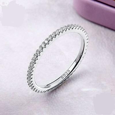 Anti-Tarnish Rhodium Plated 925 Sterling Silver Finger Rings RJEW-FF0008-008P-16mm-1