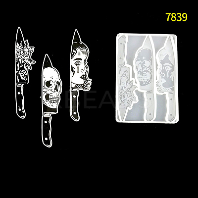 Knife Shape Food Grade Silicone Display Decoration Molds SIMO-PW0006-053B-1