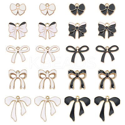 40Pcs 10 Styles Alloy Enamel Pendants ENAM-TA0009-03-1