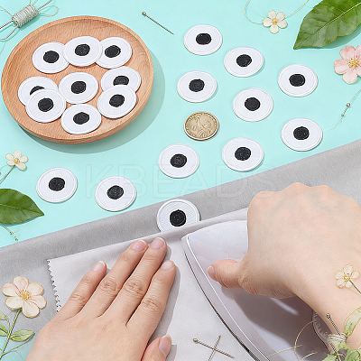 20Pcs Eyes Polyester Embroidery Iron on/Sew on Patches DIY-PH0036-61B-01-1