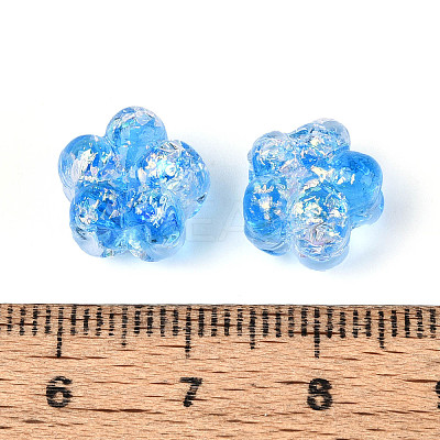 Handmade Foil Lampwork Beads Strands FOIL-T008-06E-1