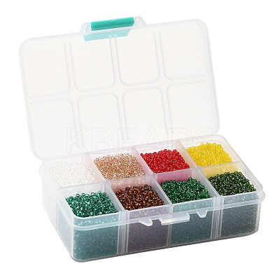 FGB 200G 8 Colors 12/0 Grade A Round Glass Seed Beads SEED-JP0010-14-2mm-1