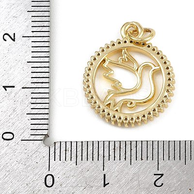 Brass Micro Pave Cubic Zirconia Pendants KK-Z123-13G-1