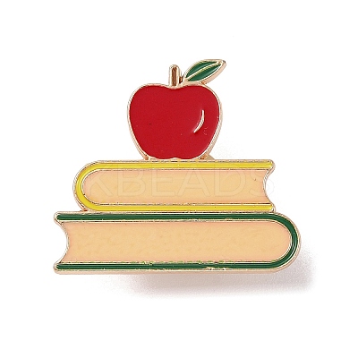 Teacher's Day Theme Rack Plating Light Gold Alloy Brooches JEWB-Z016-01KCG-15-1