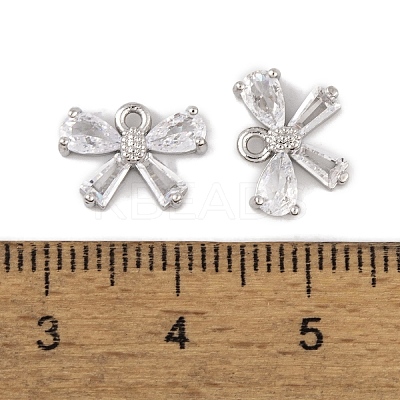 Brass Micro Pave Clear Cubic Zirconia Charms LS-KK-L212-14P-1
